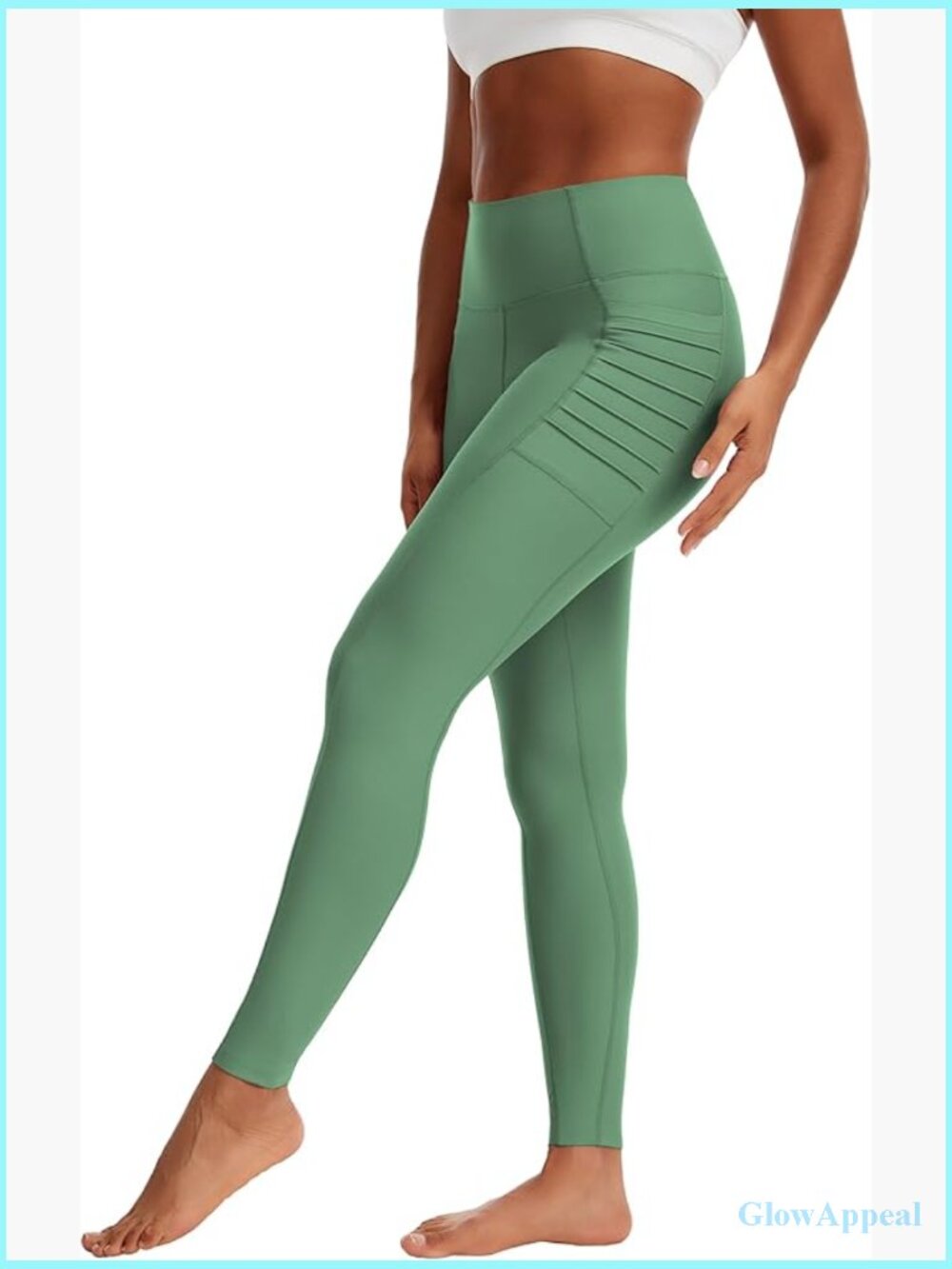 High Waisted Leggings with Pockets, Tummy Control Yoga Pants, Buttery Soft